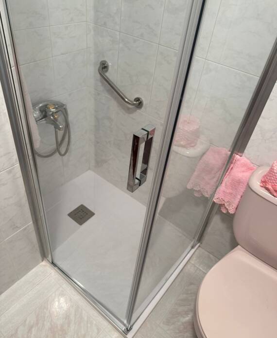 nueva ducha con mampara