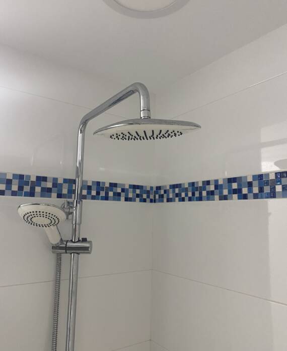 detalle de la alcachofa de la ducha