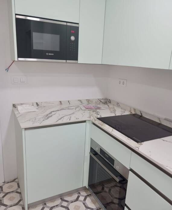 encimera de mármol combinado con aqua